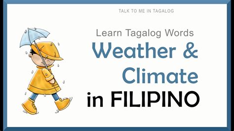 Basic Filipino Language Vocabularly List: Weather .